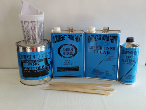 Pink Panther urethane base coat clear coat auto body restoration car paint kit BASECOAT CLEARCOAT AUTOMOTIVE RESTORATION CAR PAINT