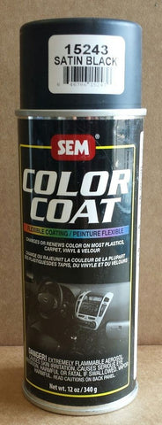 SEM 15243 INTERIOR SATIN BLACK SPRAY PAINT RESTORATION AUTO PAINT CAR SUPPLIES